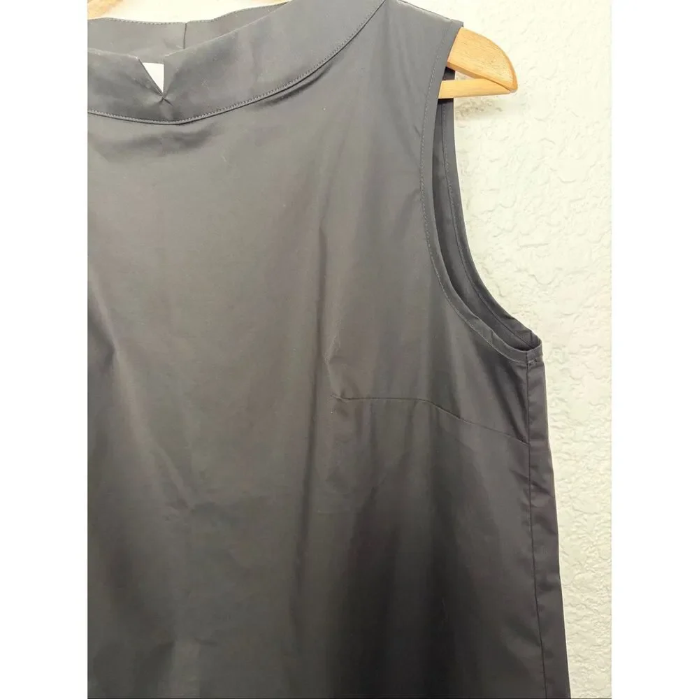 Até Italy Black Cotton Blend Sleeveless Structured Shell Top Size 44 US 8/10 - Picture 4 of 12